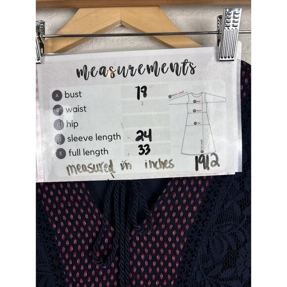 Entro Women’s Dress Size Small Blue Lace Boho Festival Feather Western Fashion‎ - Picture 9 of 9